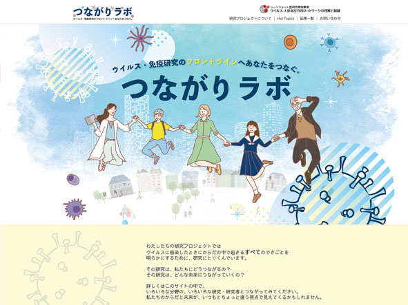 つながりラボのホームページ